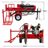 Yukon 60 Tonne Diesel Log Splitter with Hydraulic Lift 498cc Electric Key Start In Australia - Darrahopens