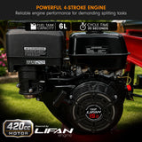 Yukon 60 Tonne Petrol Log Splitter with Hydraulic Lift 420cc