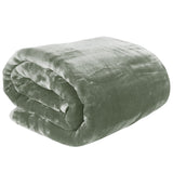Laura Hill 800-GSM Mink Blanket Queen Size Double-Sided Soft Plush Bed Faux Throw Rug 220 X 240cm Heavy Sage