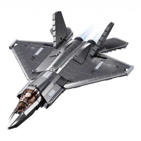 Sluban B1186 Model Kit 1:44 J35 Carrier Fighter Chinese Stealth Jet Plane Modern PLAAF Building Blocks DIY Set Toy In Australia - Darrahopens