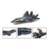 Sluban B1186 Model Kit 1:44 J35 Carrier Fighter Chinese Stealth Jet Plane Modern PLAAF Building Blocks DIY Set Toy In Australia - Darrahopens