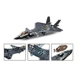 Sluban B1187 Model Kit 1:44 J20 Mighty Dragon Chinese Stealth Fighter Jet Plane Modern PLAAF Building Block DIY Set Toy In Australia - Darrahopens
