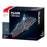 Sluban B1188 Model Kit 1:450 Aircraft Carrier Fujian Type 003 Chinese PLAN Warship Navy Vessel Boat Blocks DIY Set Toy In Australia - Darrahopens