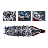 Sluban B1291 Model Kit 1:350 USS Missouri BB63 Mighty Mo Battleship Warship WWII Navy Vessel Boat Blocks DIY Set Toy
