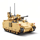 Sluban B1363 Model Kit 1:35 M3A3 Bradley Armored Infantry Vehicle IFV AFV Modern US Army Military Building Blocks DIY Set Toy In Australia - Darrahopens