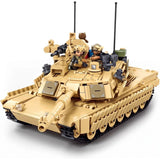 Sluban B1365 Model Kit 1:35 M1A2 Abrams TUSK II Battle Tank MBT Modern US Army Military Building Blocks DIY Set Toy In Australia - Darrahopens