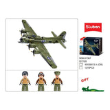 Sluban B1367 Model Kit 1:44 B17 Flying Fortress Heavy Bomber WWII USAAF Army Air Force Military Building Blocks DIY Set Toy