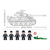 Sluban B1535 Model Kit 1:35 Panther G Tank German Panzer WWII Army Military Building Blocks DIY Construction Set Toy