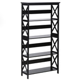 Sarantino Daphne 5-tier Cross Panel Bookshelf