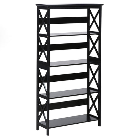Sarantino Daphne 5-tier Cross Panel Bookshelf