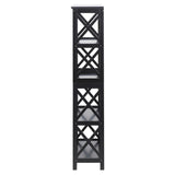 Sarantino Daphne 5-tier Cross Panel Bookshelf