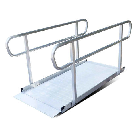 Kartrite 6ft Aluminium Wheelchair Ramp with Handrails 386kg Capacity 72cm Width In Australia - Darrahopens