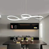 BAMDECOR A022 Modern Designer Infinity LED Chandelier Island Ceiling Pendant Light (120/150cm-Silver)