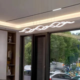 BAMDECOR A2569 1.5m Antizer Nordic Minimalist Wave Long Pendant Light (Black)