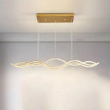 BAMDECOR A2569 1.5m Antizer Nordic Minimalist Wave Long Pendant Light (Gold)