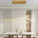BAMDECOR A2569 1.5m Antizer Nordic Minimalist Wave Long Pendant Light (Gold)