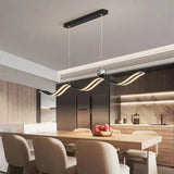 BAMDECOR A2575 Modern Design Linear LED Ceiling Light for Dining Room Office Kitchen Living Room (Black)BAMDECOR A2575 Modern Design Linear LED Ceiling Light for Dining Room Office Kitchen Living Room (Black)