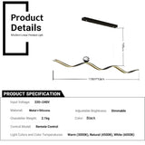 BAMDECOR A2575 Modern Design Linear LED Ceiling Light for Dining Room Office Kitchen Living Room (Black)BAMDECOR A2575 Modern Design Linear LED Ceiling Light for Dining Room Office Kitchen Living Room (Black)