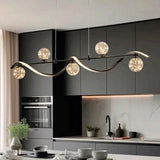 BAMDECOR AD2621 Modern Black Kitchen Island Light with Glass Globe Shade Ceiling Pendant Lights In Australia - Darrahopens