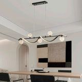 BAMDECOR AD2621 Modern Black Kitchen Island Light with Glass Globe Shade Ceiling Pendant Lights In Australia - Darrahopens