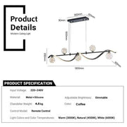BAMDECOR AD2621 Modern Black Kitchen Island Light with Glass Globe Shade Ceiling Pendant Lights In Australia - Darrahopens