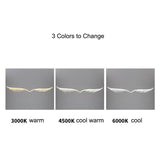 BAMDECOR 150cm Wing-Shaped LED Ceiling Light 3-Color Changeable Stepless Dimming High Light Transmission Board Modern Lighting Fixture