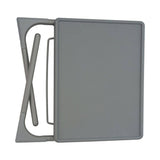 Foldable Table Adjustable Tray Laptop Desk with Removable Cup Holder-Silver Grey