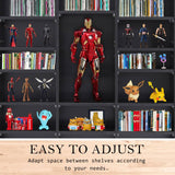 Adjustable Shelves CD DVD Bluray Media Book Storage Cupboard BLACK