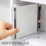Adjustable Shelves CD DVD Bluray Media Book Storage Cupboard WHITE