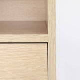Bedside Table Side Storage Cabinet Nightstand Bedroom 1 Drawer 2 Shelf LARK OAK