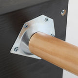 Bedside Table 2 Drawer Wood Leg Storage Cabinet Nightstand SUZY BLACK