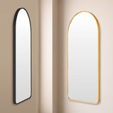 Wall Arch Mirror Arc Aluminum Frame Bathroom 50x100cm GOLD