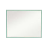 Wall Mirror Rectangular Frame Bathroom 70x90cm Turquoise