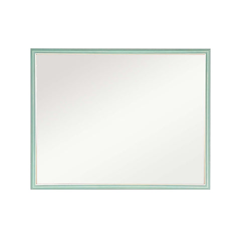 Wall Mirror Rectangular Frame Bathroom 70x90cm Turquoise