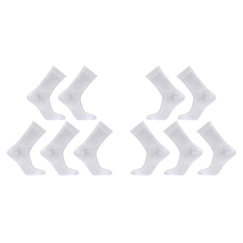 10X Rexy 3D Seamless Crew Socks Medium Slim Breathable WHITE