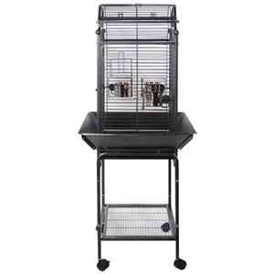 YES4PETS Large Bird Budgie Cage Parrot Aviary Carrier With Stand & Wheel