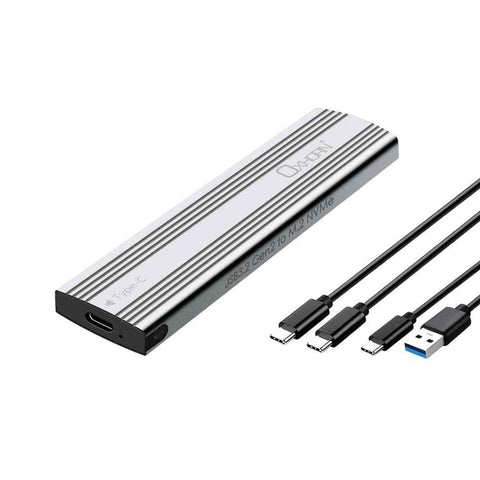 OXHORN UM-311S USB C 3.2 Gen 2 M.2 NVMe Enclosure Silver
