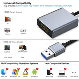 BENFEI 000334GY USB 3.0 to HDMI Adapter, USB 3.0 to HDMI Male Adapter for Windows 11/10/8/7 (NOT for MAC) In Australia - Darrahopens