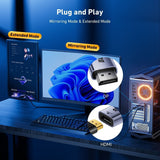 BENFEI 000457GY DP Male to HDMI Female Adapter 8K/60Hz Nickel/Nickel Aluminum Shell Dark Gray Laser Engraved