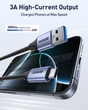 BENFEI 369GY 3M USB 3.0 to USB C Cable, 5Gbps High-Speed Data Sync & 3A Charging