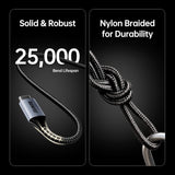 BENFEI 405GY-3M USB B to USB C Printer Cable, Nylon Braided, Premium Aluminium Alloy Case 2M