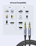 BENFEI 427GY 1M 3.5mm TRRS Male to Male Audio Cable, 4-Pole Stereo Mic Aux Cable, Nylon Braided Headphone Jack Cord