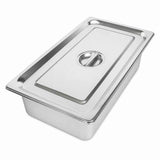 Commercial Stainless Steel GN 1/1 100mm Deep Gastronorm Bain Marie Buffet Steam Table Food Pan with Lid In Australia - Darrahopens