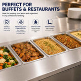 Commercial Stainless Steel GN 1/1 150mm Deep Gastronorm Bain Marie Buffet Steam Table Food Pan In Australia - Darrahopens