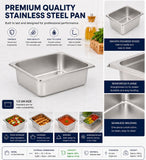 Commercial Stainless Steel GN 1/2 100mm Deep Gastronorm Bain Marie Buffet Steam Table Food Pan In Australia - Darrahopens