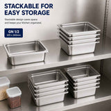 Commercial Stainless Steel GN 1/2 150mm Deep Gastronorm Bain Marie Buffet Steam Table Food Pan with Lid In Australia - Darrahopens
