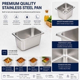 Commercial Stainless Steel GN 1/3 150mm Deep Gastronorm Bain Marie Buffet Steam Table Food Pan In Australia - Darrahopens