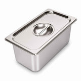 Commercial Stainless Steel GN 1/3 150mm Deep Gastronorm Bain Marie Buffet Steam Table Food Pan with Lid In Australia - Darrahopens