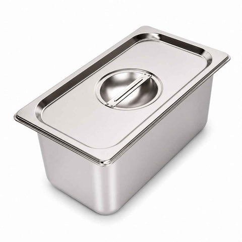 Commercial Stainless Steel GN 1/3 150mm Deep Gastronorm Bain Marie Buffet Steam Table Food Pan with Lid In Australia - Darrahopens