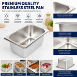 Commercial Stainless Steel GN 1/4 150mm Deep Gastronorm Bain Marie Buffet Steam Table Food Pan In Australia - Darrahopens
